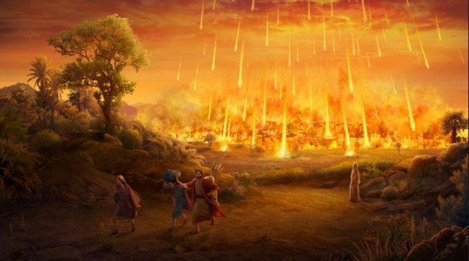 Aldea destruida por cometa. ¿Sodoma y Gomorra?