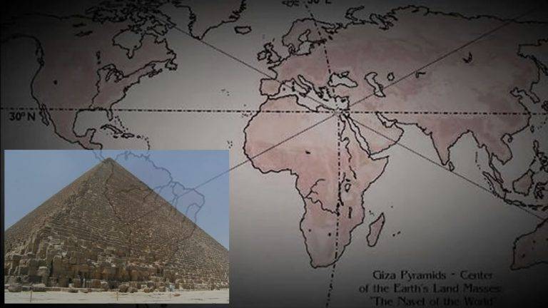 sabias la gran piramide de egipto se ubica en el punto central de la tierra