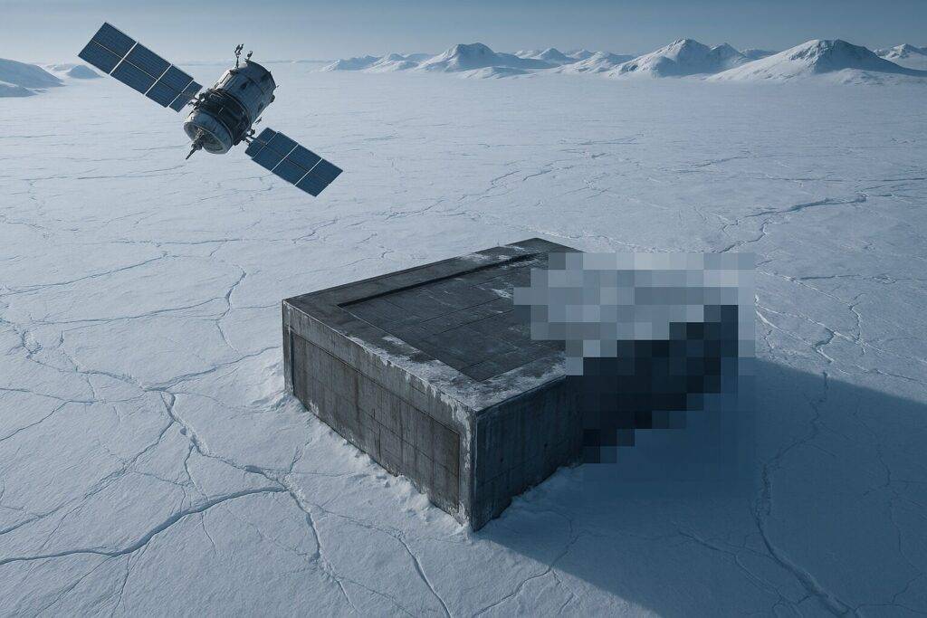 20250709 1257 Mysterious Antarctic Structure simple compose 01jzr8rb0bfqtvgpkba3aby920